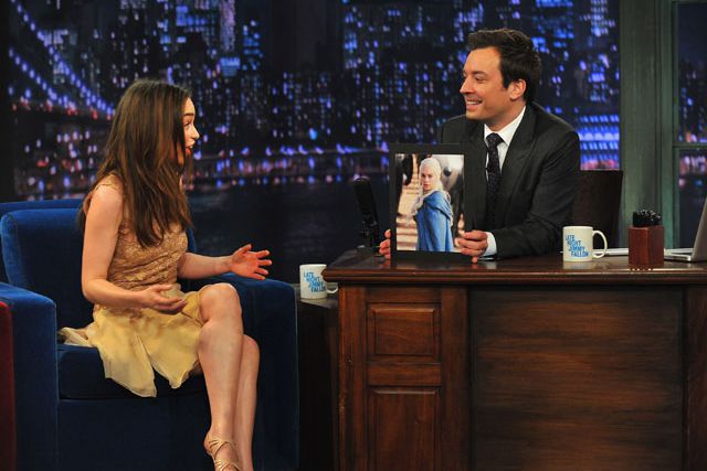 "Dragons are cool!" Jimmy Fallon with Emilia Clarke on Monday night